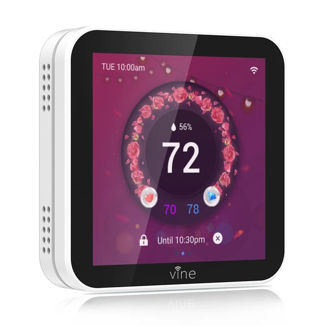 Alt view image 7 of 7 - vine Smart Thermostat Larger Color Screen Thermostats for Home Heat and AC, 7 Day Programmable WiFi Thermostat App Control Compatible with Alexa and Google Assistant, C-Wire Required
