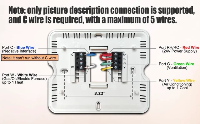 Alt view image 7 of 7 - Heagstat WiFi Thermostat 1 Heat/1 Cool for Home Conventional System