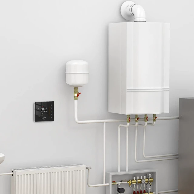 Alt view image 7 of 7 - Smart Thermostat, Smart Thermostat Professional WIFI Programmable APP Control Energy Saving Flame Retardant Home Thermostat 95 to, Programmable