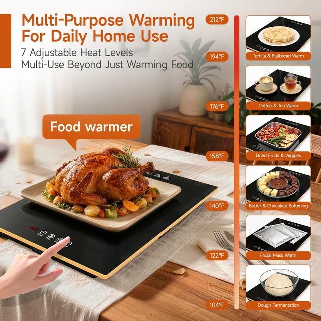 Alt view image 4 of 7 - Modular 47 x 16 Inch Food Warmers for Parties Buffet, Electric Warming Tray