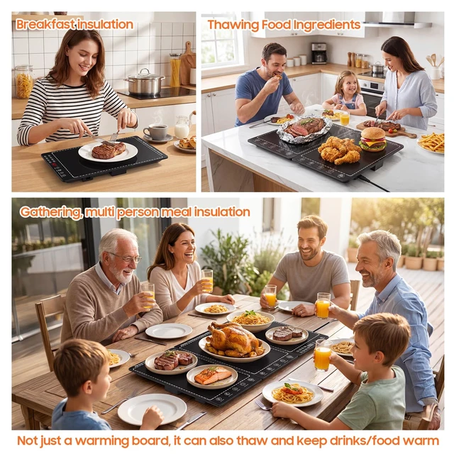 Alt view image 5 of 7 - Electric Warming Tray for Food, 3-in-1 Food Warmers for Parties Buffet