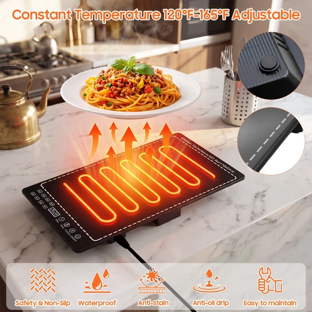 Alt view image 6 of 7 - Electric Warming Tray for Food, 3-in-1 Food Warmers for Parties Buffet