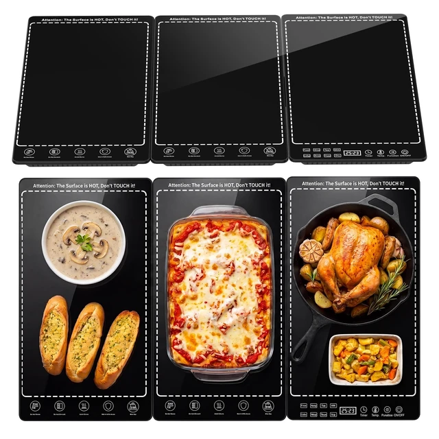 Alt view image 7 of 7 - Electric Warming Tray for Food, 3-in-1 Food Warmers for Parties Buffet