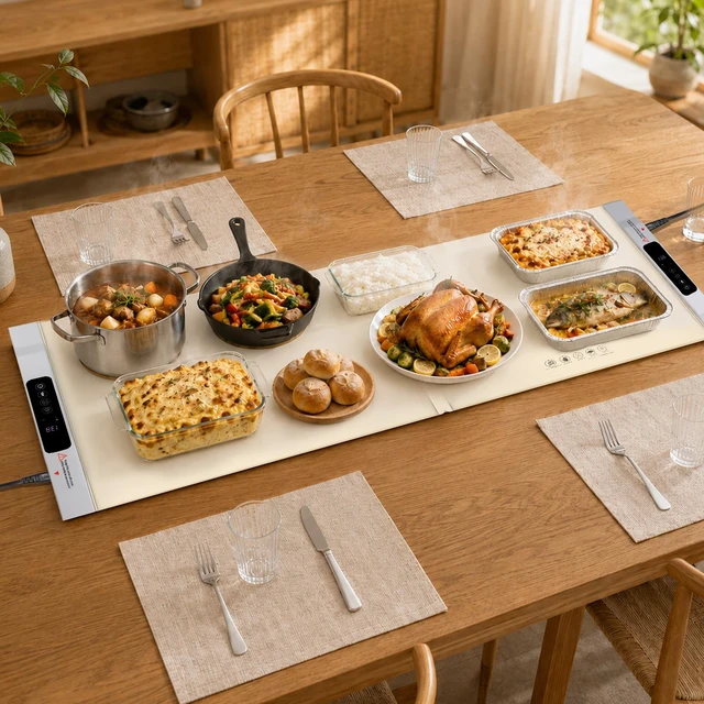 Alt view image 6 of 7 - Electric Food Warming Mat, 2 Pack Warming Mat for Food, 34"x25" Large