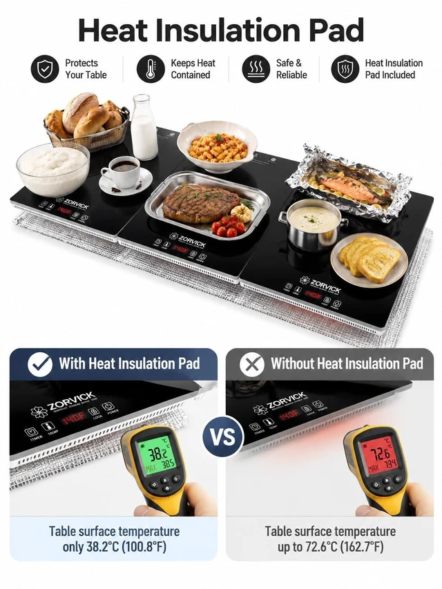 Alt view image 3 of 7 - Electric Warming Trays, 3-in-1 Independent Temp Control