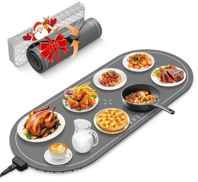 Main image of Warming Mat for Food Extra Large,36"x16" XXL Food Warming Mat,Gray