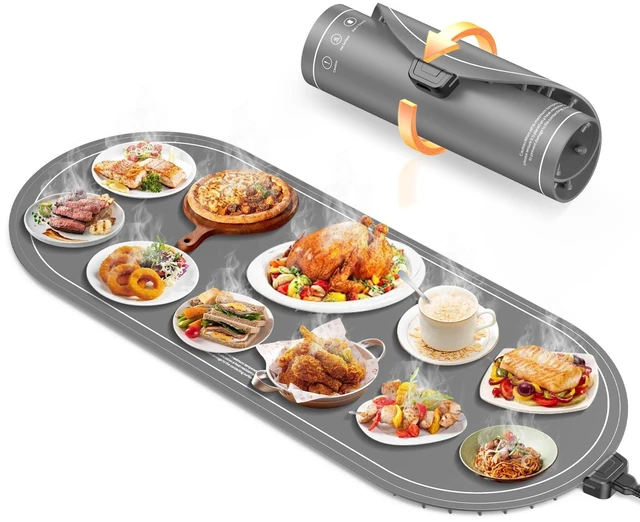Main image of Warming Mat for Food Extra Large, 36"x15" Food Warming Mat with Heat Insulation Pad, Silicone Heating Mat for Food, Rollable & Portable, Food Warmers for Parties Buffet,Gatherings,Everyday Use