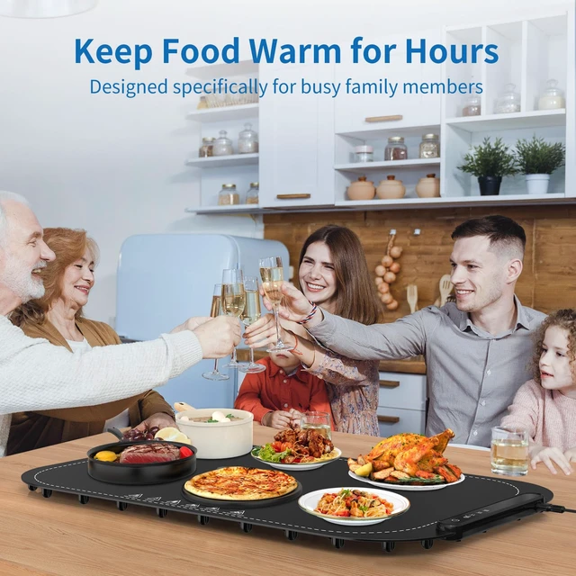 Alt view image 4 of 7 - Monteka Warming Mat for Food with 3 Temperature Levels- 140/176/212