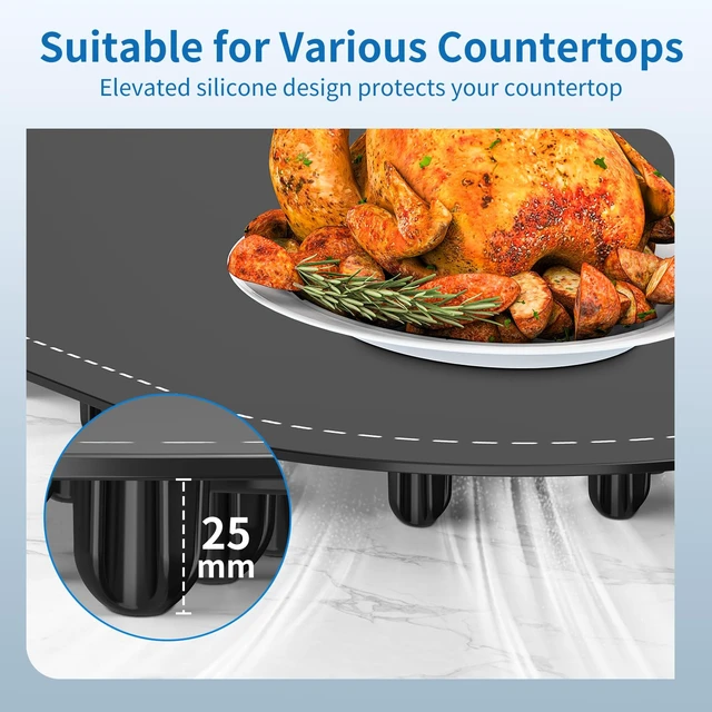Alt view image 5 of 7 - Monteka Warming Mat for Food with 3 Temperature Levels- 140/176/212