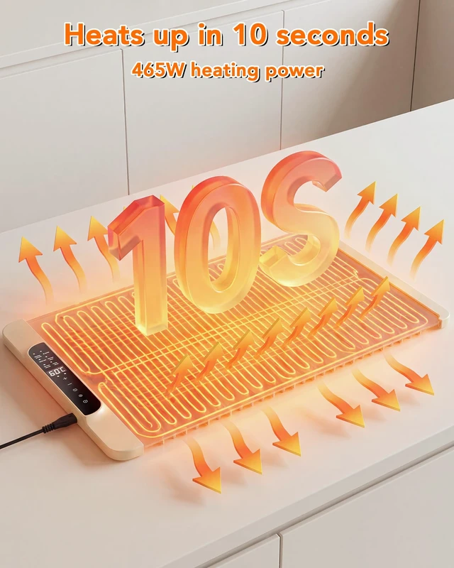Alt view image 5 of 7 - Warming Mat for Food, 36"x15" Large Food Warmers for Parties Buffet