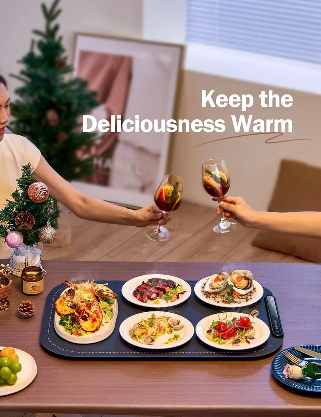 Alt view image 6 of 7 - Food Warming Mat, 24 x 16 in, Electric Warming Tray, Warming Mat for Food