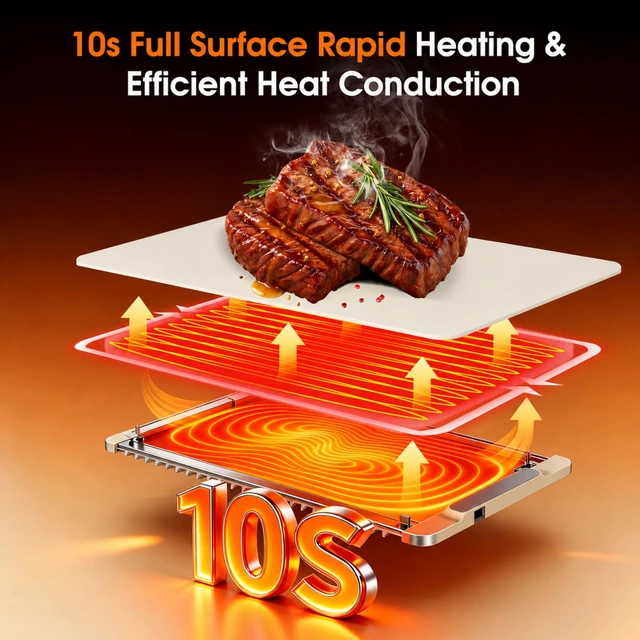 Alt view image 5 of 7 - Extra Large Food Warming Mat 36 x 15 Inch, 122-212°F, 10H Timer, Child Lock