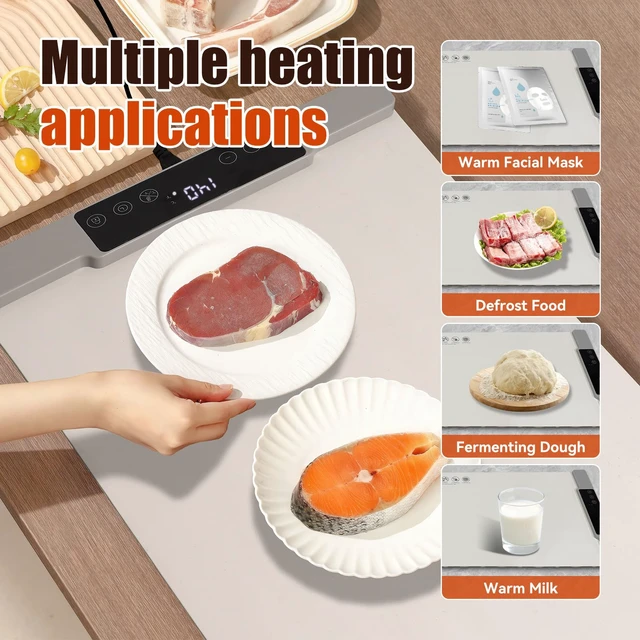 Alt view image 5 of 7 - Warming Mat for Food Extra Large 35.4x13.4 7 Temperature Settings Silicone Food Warming Mat Roll up Food Warmer with Full Surface Heating Warming Pad Electric Warming Tray for Buffets Party Home