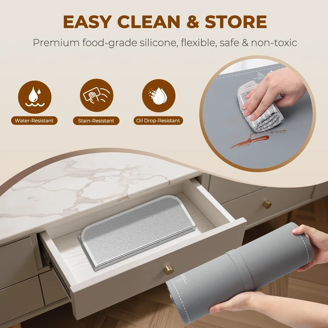 Alt view image 6 of 7 - Homelove Warming Mat for Food - 7 Temps, 8H Timer, for Buffets Party Grey