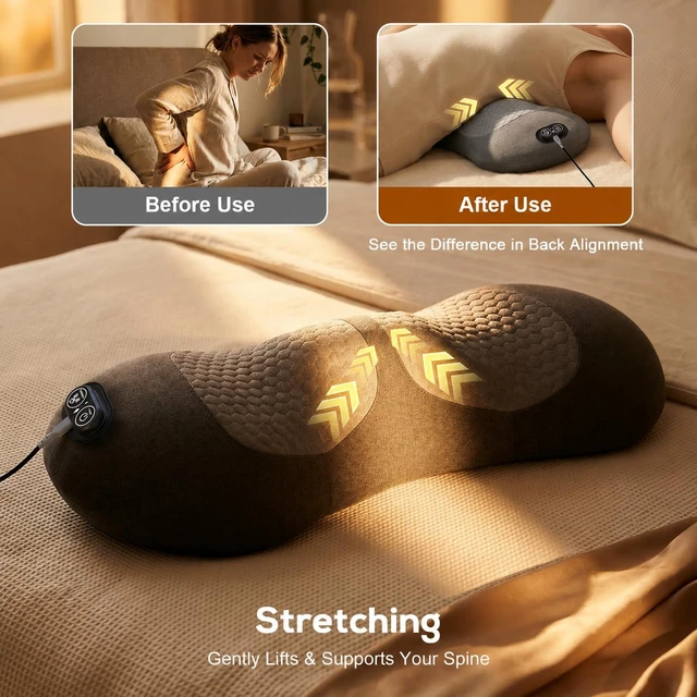 Alt view image 4 of 7 - Smooth Triple Spine Fusion Back Massager with Heat, Vibration &Stretching