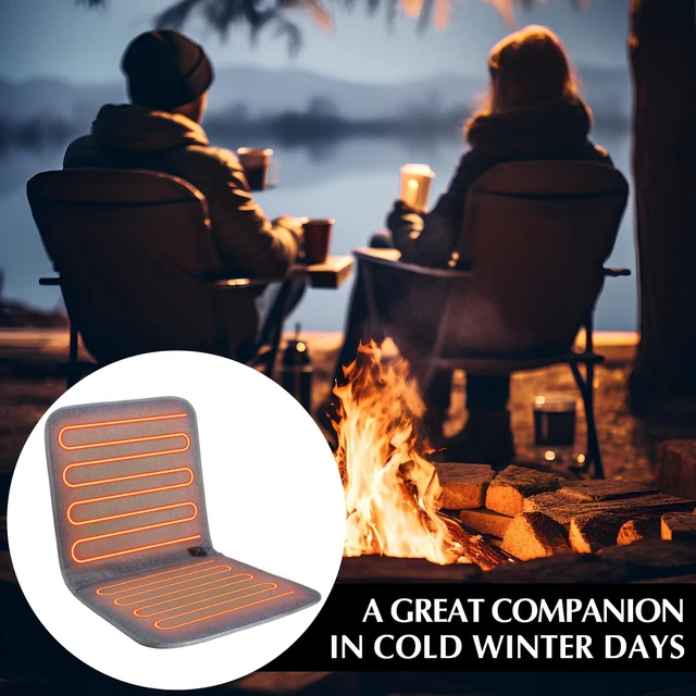 Alt view image 4 of 6 - Rossesay 2 USB Portable Heated Seat Cushion 17.7"x17.7" Gray 3 Mode Stadium