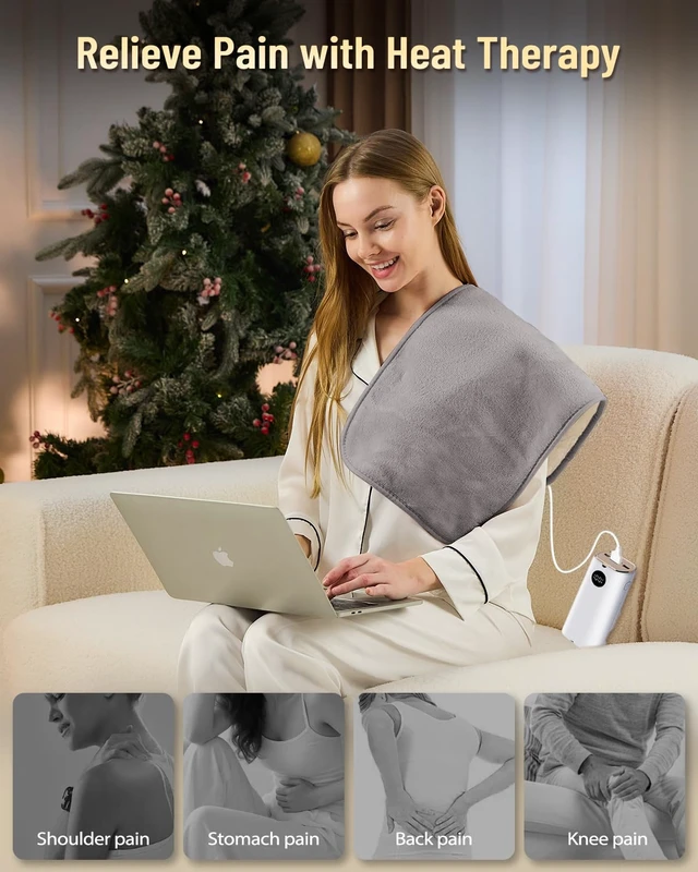 Alt view image 2 of 7 - USB Heating Pad 18"x 14", 5V/2A Portable Heating Pad for Travel