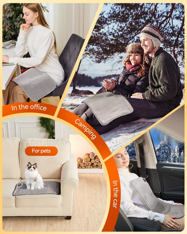 Alt view image 6 of 7 - USB Heating Pad 18"x 14", 5V/2A Portable Heating Pad for Travel