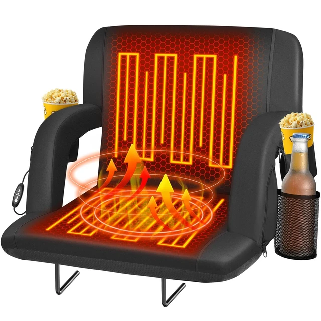 Main image of Seeutek 25" Heated Stadium Seats with Back Support, 2.5 Thick Cushion, 1PC