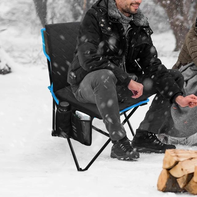 Alt view image 7 of 7 - Heated Seat Cushion, Foldable Heated Stadium Seats for Bleachers USB Powered (NOTE: No Power Bank), 3 Level Adjustable Heated Pad with Pockets, heated seats for outdoors, Camping, Indoor(Black)