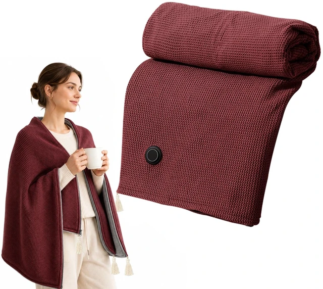 Main image of New Portable Heated Blanket Shawl Wraps,Heated Blanket Shawl