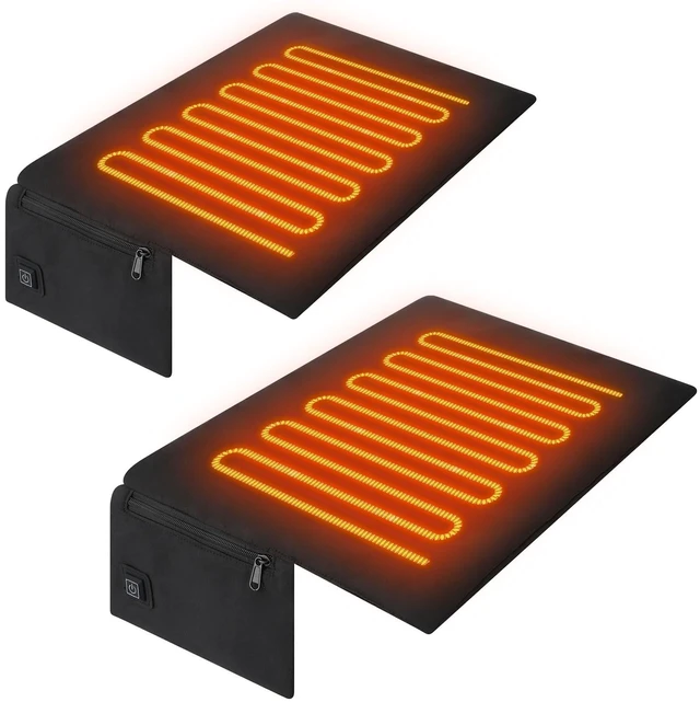 Main image of SmoothNovelty 2 Pack Heated Stadium Hunting Seat Cushion, 3 Mode Portable Camping Heated Stadium Seat for Bleachers, USB Foldable Warm Heating Chair Pads, Indoor, Outdoor, No Power Bank (19 x 13 Inch)