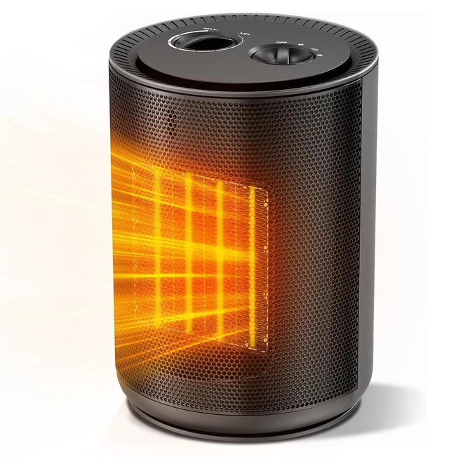 Main image of Electactic Portable Ceramic Space Heater w/Thermostat, 1500W Indoor Electric Mini Heater Fan with Overheat & Tip-Over Protection, PTC Ceramic Fast Safety Heat for Office Room Dorm Desk