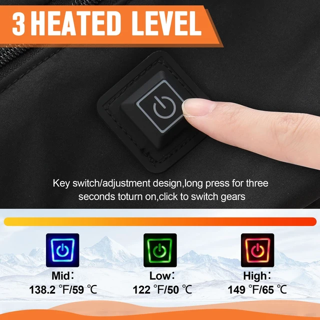 Alt view image 4 of 7 - SmoothNovelty 2 Pack Heated Stadium Hunting Seat Cushion, 3 Mode Portable Camping Heated Stadium Seat for Bleachers, USB Foldable Warm Heating Chair Pads, Indoor, Outdoor, No Power Bank (19 x 13 Inch)