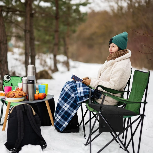 Alt view image 6 of 7 - SmoothNovelty 2 Pack Heated Stadium Hunting Seat Cushion, 3 Mode Portable Camping Heated Stadium Seat for Bleachers, USB Foldable Warm Heating Chair Pads, Indoor, Outdoor, No Power Bank (19 x 13 Inch)