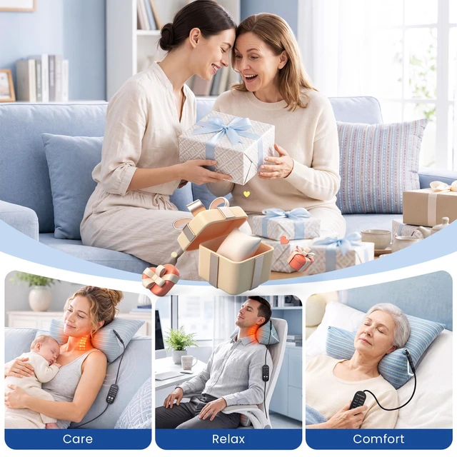 Alt view image 6 of 7 - Heated Buckwheat Pillow for Back Support, Adjustable Buckwheat Filling, Triangle & Square Design for Bed, Sofa, Office Chair and Relaxation