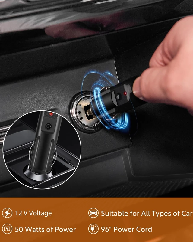 Alt view image 6 of 7 - Heated car Blanket - 12 Volt Electric Blanket for car, Portable Heated Blanket for Car, Truck, SUV, RV & Camping, with Temperature Controller, 59" x 43"(Blue-Black Plaid