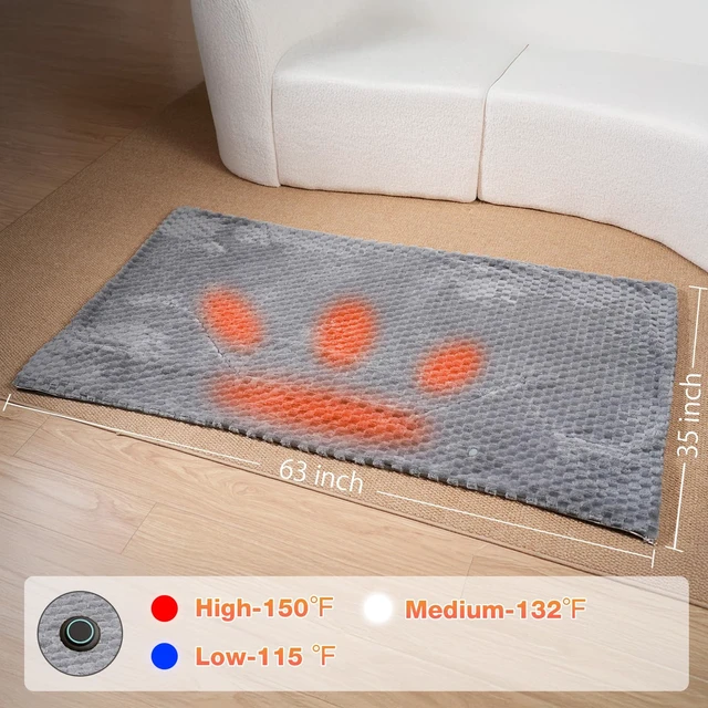 Alt view image 2 of 5 - Portable Heated Blanket heated shawl Dual-Side Fast Heating Tech 3-in-1 Heated Vest, Machine Washable Car & Home Winter Essential Gift - Battery not Include