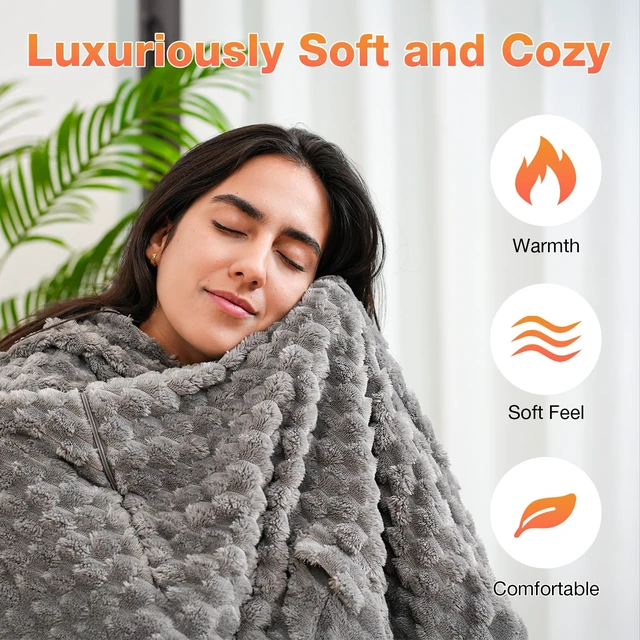Alt view image 3 of 5 - Portable Heated Blanket heated shawl Dual-Side Fast Heating Tech 3-in-1 Heated Vest, Machine Washable Car & Home Winter Essential Gift - Battery not Include