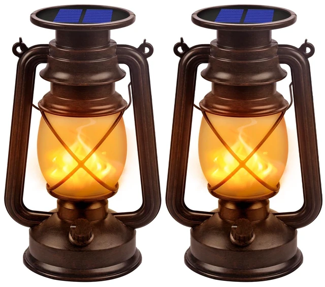 Main image of Marlrin Solar Lanterns Outdoor Waterproof 2 Pack LED Flickering Light