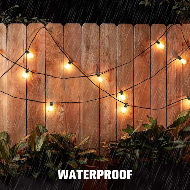 Alt view image 3 of 7 - 100FT Solar String Lights Ourdoor Waterproof,Patio Lights Solar Powered with Remote,ST38 32 Vintage Edison Bulbs,Solar Lights Outdoor Waterproof, Outside Powered Hanging Lights for Patio