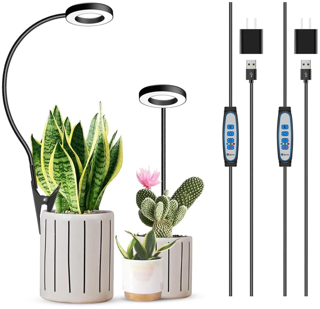 Main image of Plant Light Black 2 Pack, Clip on Grow Lights for Indoor Plants
