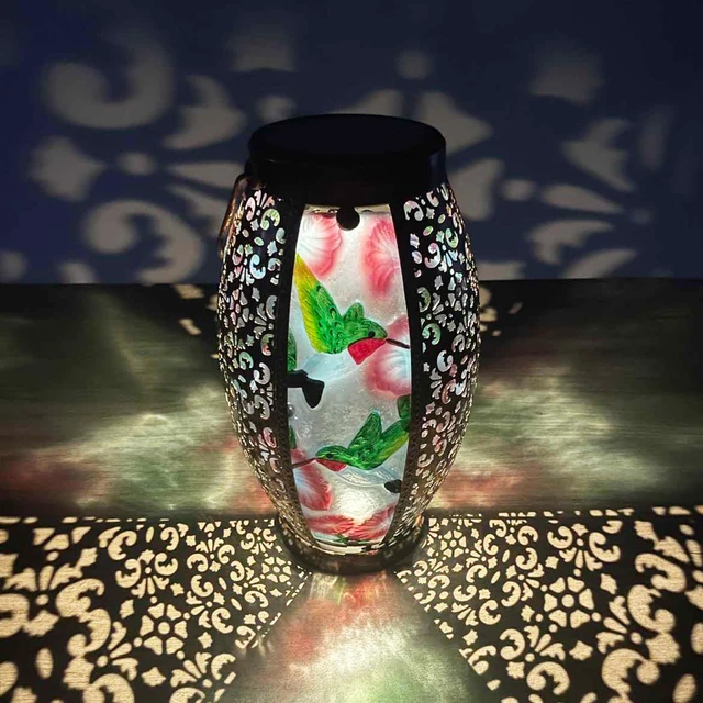 Alt view image 4 of 7 - Hanging Solar Lantern Waterproof Garden Light Hummingbird-New
