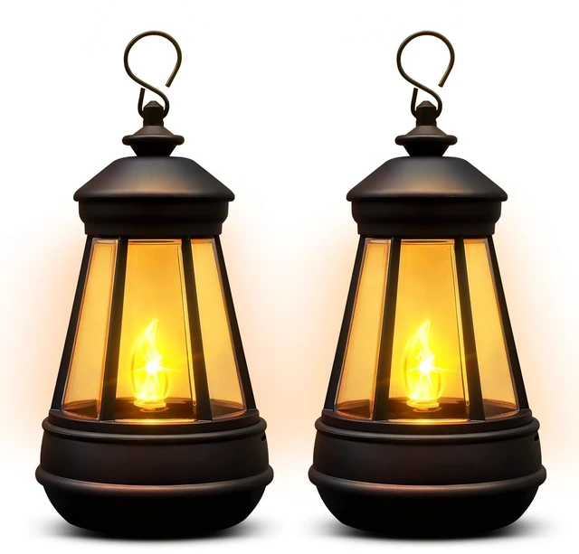 Main image of 2 Pack Mini Solar Lantern Lights Replacement Parts for Outdoor Statue