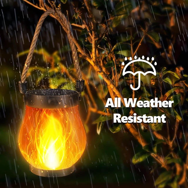 Alt view image 5 of 7 - iBaycon 2 Pack Gen2 Solar Lantern Lights USB Ultra-Real Flame, Warm White