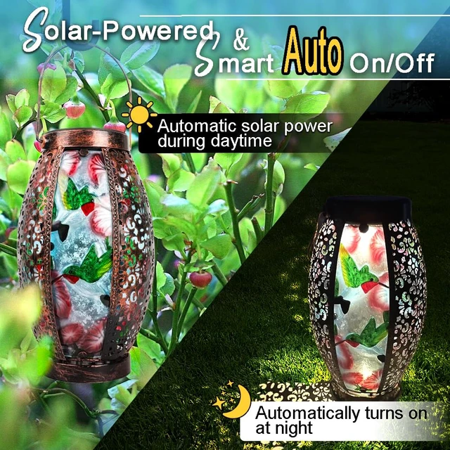 Alt view image 7 of 7 - Hanging Solar Lantern Waterproof Garden Light Hummingbird-New