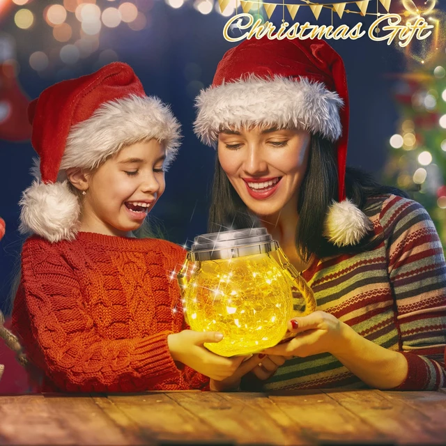 Alt view image 7 of 7 - ROSHWEY Solar Lantern, 2 Pack Outdoor Lanterns with 30 LED Waterproof Garden Decor Patio Solar Lights Outdoor Decorative Backyard Outdoor Hanging, Warm Light