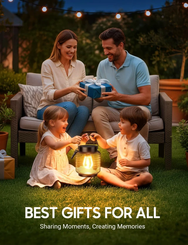 Alt view image 7 of 7 - KOOPER Metal Solar Lanterns Outdoor Waterproof, 2 Pack Brighter Hanging Solar Lights for Outside, Up to 15 Hours Modern Hanging Solar Powered Lanterns Lights for Yard Patio Path Tree Garden Decorative