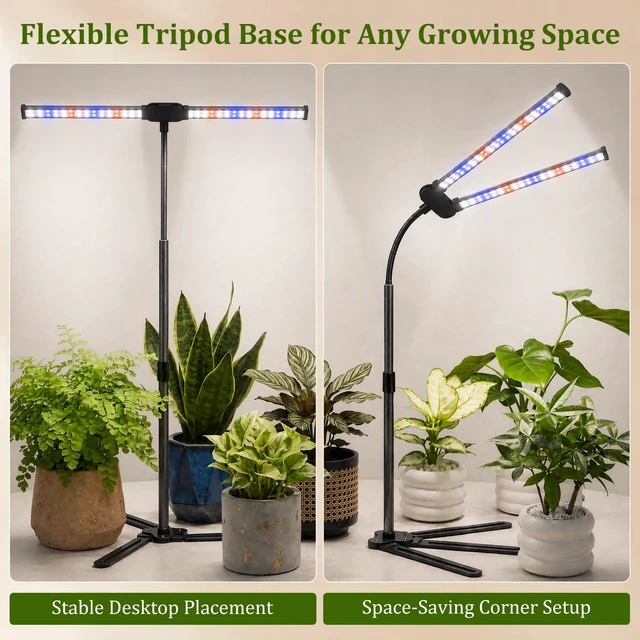 Alt view image 7 of 7 - Grow Lights for Indoor Plants with 3 Lighting Modes, 4/8/12/18H Timer