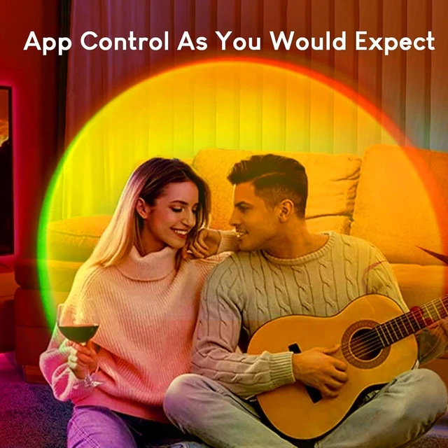 Alt view image 7 of 7 - Sunset Lamp, Sun Light Projector for Aesthetic Room Decor,RGB Color Changing Night Light Mood Lighting for Bedroom,Gifts for Girl Kid Adults, 360°Rotation LED Light for Party TikTok Live Photography