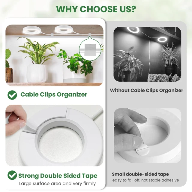 Alt view image 6 of 7 - Kullsinss 3.5" Grow Lights for Indoor Plants, 24W Full Spectrum Plant Light