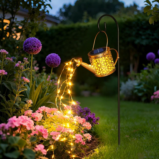Main image of 1 Pack Solar Watering Can Lantern, Hanging Light Outdoor Waterproof, Hanging Lantern Decorative, Garden Decoration Gift for Women Mom
