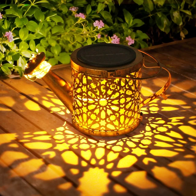 Alt view image 2 of 7 - 1 Pack Solar Watering Can Lantern, Hanging Light Outdoor Waterproof, Hanging Lantern Decorative, Garden Decoration Gift for Women Mom