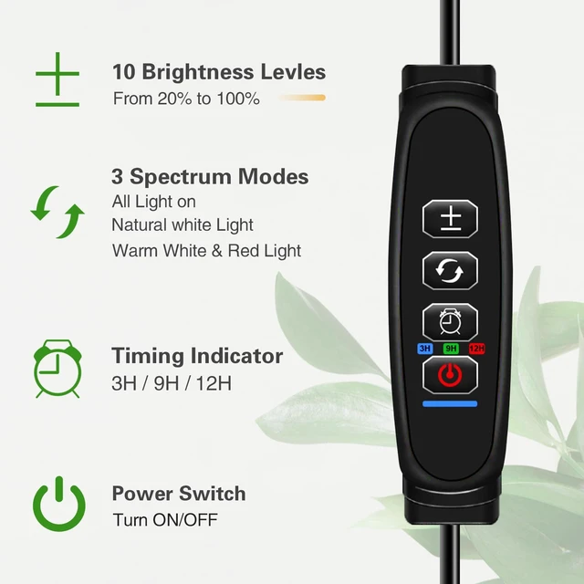 Alt view image 5 of 7 - 68" Full Spectrum Floor Grow Light with Stand for Tall&Large Indoor Plants