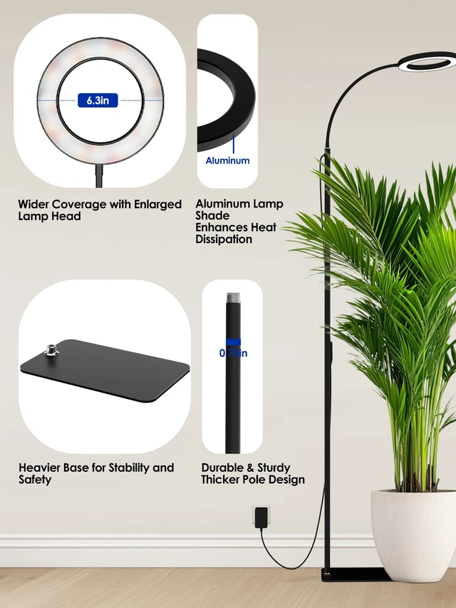 Alt view image 7 of 7 - Grow Lights for Indoor Plants,LED Plant Light with Stand for Indoor Growing