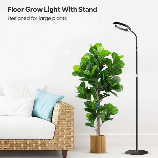 Alt view image 2 of 7 - Garpsen Grow Lights for Indoor Plants, Full Spectrum with Stand, 80 LEDs